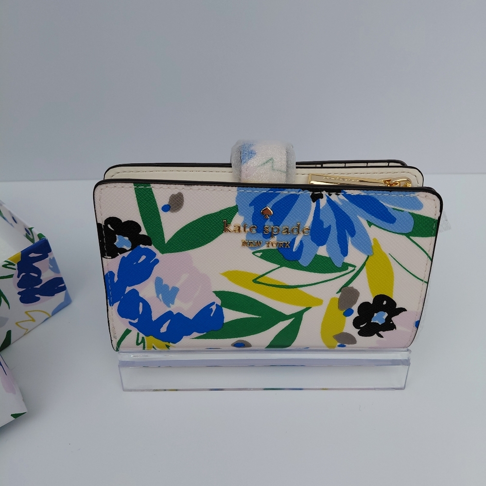 Kate Spade Madison Floral Medium Bifold Wallet  New in Box - Picture 2 of 8